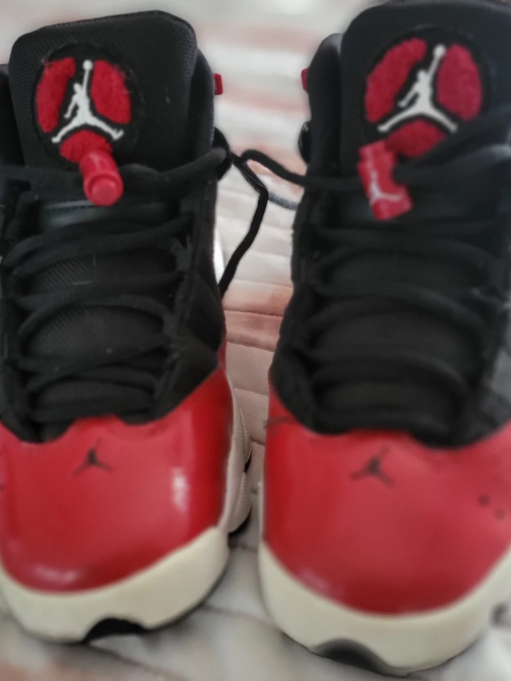 Air Jordan Kids' Red and Black Basketball Shoes